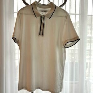 White Polo with Black Detailing